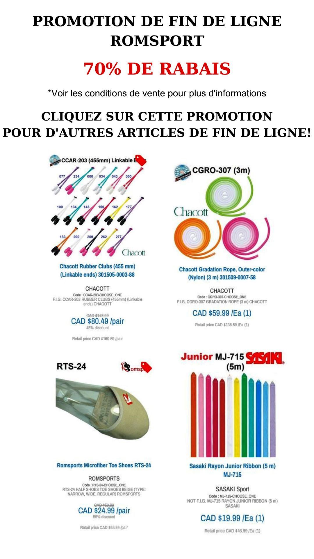 ROMSPORTS END OF LINE PROMOTIONfr 240419